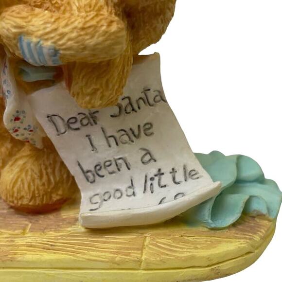 Vintage 1992 Cherished Teddies Jacob 950734 Wishing for Love Santa Christmas - Picture 4 of 6